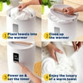 thumbnail image 3 of LiveFine 2-Bar Bucket Style Towel Warmer with Timer and Auto Shut-Off, White, 3 of 10