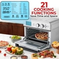 thumbnail image 6 of Zulay Kitchen Stainless Steel Airfryer Toaster Oven Combo with 21 Preset Functions - Large 26.4Qt, 6 of 9