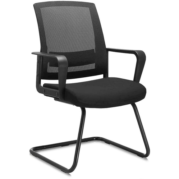 good fortune Office Guest Chair with Lumbar Support and Mid Back Mesh Space Air Grid Series for Reception Conference Room