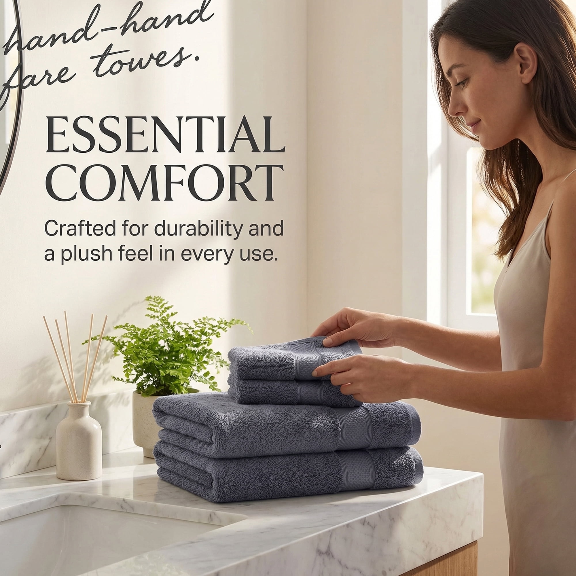 Unique Bargains Solid Cotton 13" x 13" Soft Absorbent Reusable Washcloths Grey 6pk