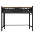 thumbnail image 3 of Bellemave Twin XL Loft Bed with Storage Basket and Bookshelf, Heavy Duty Loft Beds Frame with Clothing Rack and Safety Wavy Guardrails, Large Under-Bed Space for Bedroom (Black）, 3 of 8