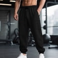 thumbnail image 3 of HOMADLES Cargo Pants for Men Solid Color Stretch Work Pants Side Pocket Outdoor Hiking Breathable Jogger Pants Black Size L, 3 of 8