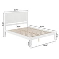 thumbnail image 2 of Leo & Lacey Madison Queen Solid Wood Platform Bed in White, 2 of 2