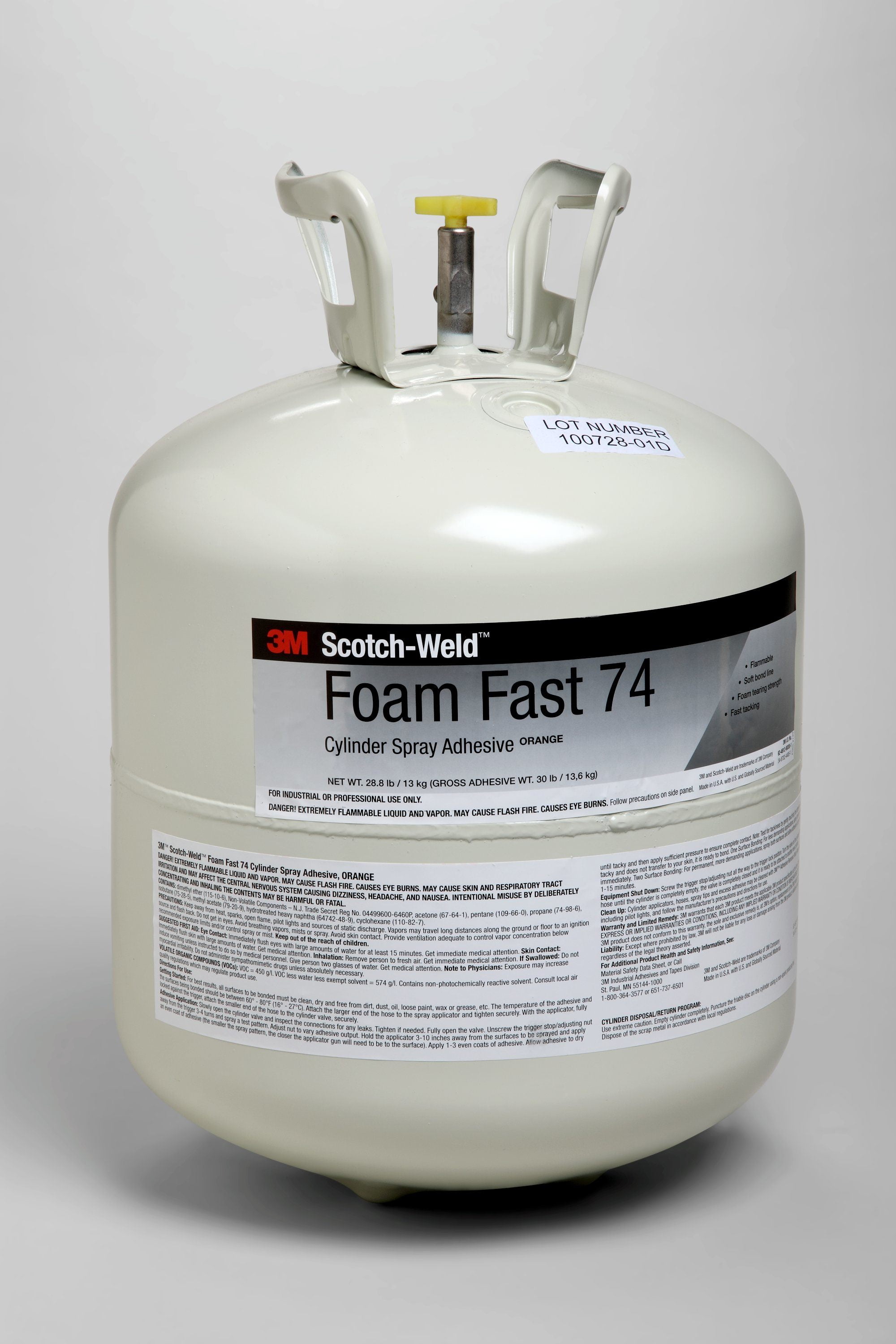 3M™ Foam Fast 74 CA Spray Adhesive Low VOC 25%, Orange