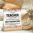 thumbnail image 4 of Teacher Gifts for Women, Teacher Appreciation Gifts from Students, Teacher Retirement Gift Ideas, Best Teacher Clear Desk Decorative Sign Acrylic Plaque Sign Home Office Desk Decor (4x4 Inch), 4 of 7