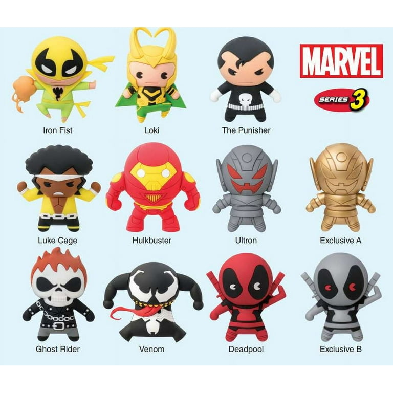 MARVEL STUDIOS キーホルダーセット Marvel 3D Figural Keychain Marvel Series 3 Mini Figure Keyring