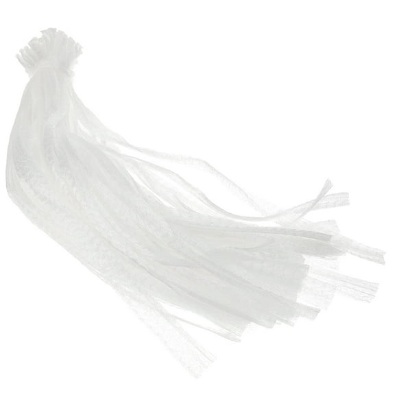 Toyvian Breathable White Pe Mesh Bags for Home Shopping and Storage 50Pcs