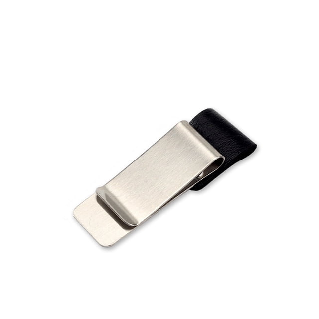 Bearachild Bolígrafo de Metal de cuero, portalápices portátil Vintage, Clip para bolígrafos, Clips para billetes, suministros decorativos para la Carpetas de archivos Tipo 7 Plata Negro