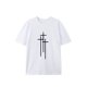 thumbnail image 3 of Cross Print Men's , Casual Style, Short Sleeve, Summer T-Shirt, Round Neck, Soft Cotton Material Top Tee For Adult, Men, Women, Teen, Teenager, Adolescent, Youth, 3 of 5