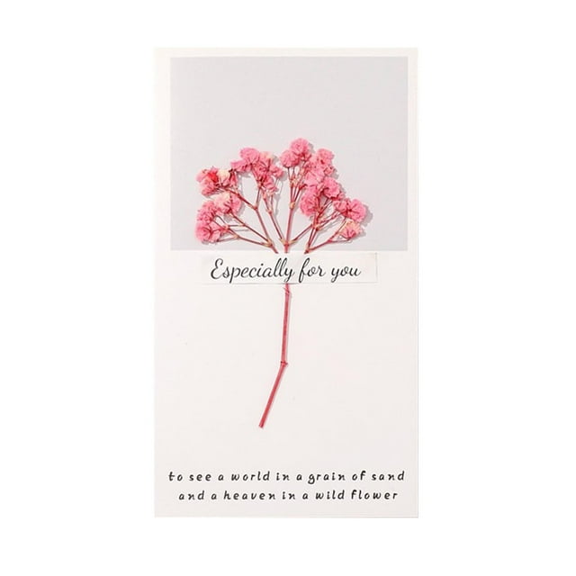 SIfdSeng Get it Fast Dried Flower Greetings Card Unique Eco Design Recycled Brown Kraft Paper Nature Lover's Celebrate with Natural Beauty