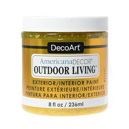 Americana Decor Outdoor Living Paint gold, 8 oz. (pack of (Best Paint For Outdoor Rocks)