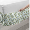thumbnail image 2 of Fish Bed Skirt, Rhythmic Flock of Fish Waves Swimming Sea Illustration in Pastel Tones, Elastic Bedskirt Dust Ruffle Wrap Around for Bedding Decor, 4 Sizes, Baby Blue and Multicolor, by Ambesonne, 2 of 2