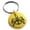 Gold, variant on Stainless Steel Pirate Anchor & Pistols Emblem Engraved Small Medallion Circle Charm Keychain Keyring