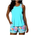 thumbnail image 6 of qucoqpe Tankini Swimsuits for Women Fashion Floral Two Piece Modest Bathing Suits Vacation Beach Swimwear with Boyshorts, 6 of 8