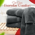 thumbnail image 3 of RIVERSIDE Cotton Bath Towels 24 x 48 Set of 4 with 450 GSM Soft Absorbent and Lightweight for Bathroom Spa - Gray, 3 of 8