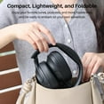 thumbnail image 3 of TOZO HT2 Hybrid Noise Cancel Headphones,60H Wire/Wireless Over Ear Bluetooth Headphones with ENC Mic,Hi-Res Audio,32EQ Modes,Foldable Adjustable Headband,AUX 3.5mm/USB-C,Comfort Earcup for Home,Black, 3 of 12