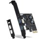 thumbnail image 1 of Tarjeta PCIe USB 18W Power Delivery, PCI Express 3 Puertos (Tipo C, 2 X Tipo A) Tarjeta de Expansión de Carga Rápida PCIe USB 3.0, 1 of 5