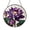 Acrylic 3.5 Inch, variant on Purple Lotus Glass Window Suncatcher, Green Leaf Botanical Round Hanging Ornament, Calm Zen Inspired Home Decor