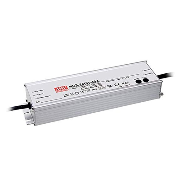 Mean Well Alimentation LED HLG-240H-24A, Sortie Unique, 24V, 0-10A, 240W, 1.5 Pouces H x 2.7 Pouces L x 9.6 Pouces L