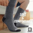 thumbnail image 5 of Bamboo Sports Premium Bamboo Crew Men’s Work Socks Moisture Wicking, Odor Eliminating Mens Size 6-8 Heather Gray 3 Pack, 5 of 9