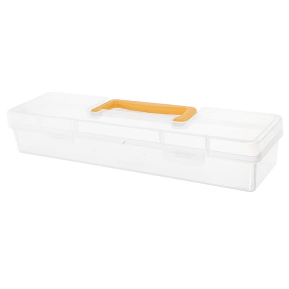 Homoyoyo Portable Multi-Functional Plastic Toolbox with Handle, Clear Storage Organizer for Household Repairs and Tool Storage