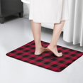 thumbnail image 4 of Red Black Plaid Checkered Flannel Non Slip Door Rugs,Washable Door Mats Indoor,Decorative Door Mats,Dirt-Resistant and Absorbent Doormat for Entrance,Bedroom,Kitchen,Bathroom,31.5"x17", 4 of 4