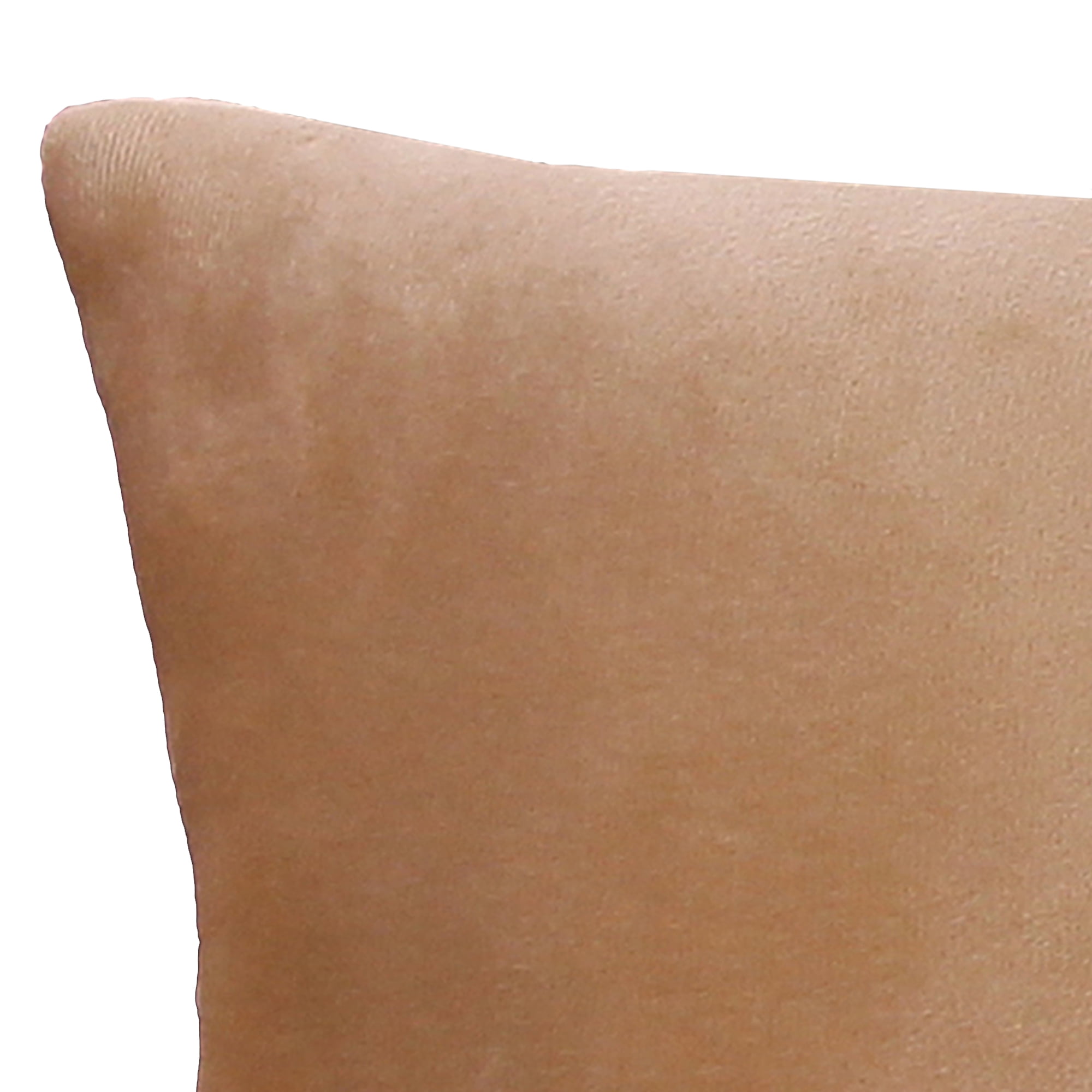 Jordan Manufacturing 20" x 14" Tan Solid Rectangular Tufted Decorative Lumbar Throw Pillow with Fabric Button