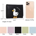 thumbnail image 3 of Girls Cute 3D Duck Tri-folded Wallet Small Wallet Cash Pocket Card Holder ID Window Purse for Women BLACK, DUCK, 3 of 6