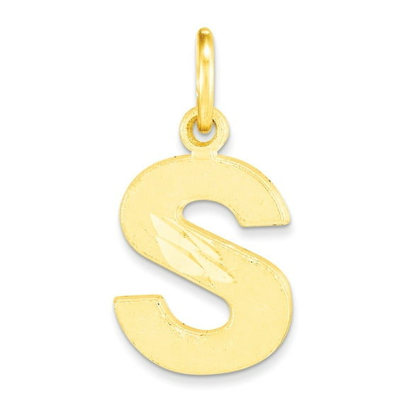 10k Yellow Gold Initial S Charm