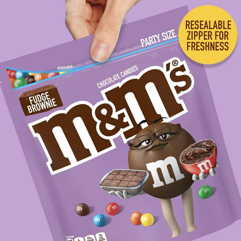 M&M's Chocolate Candies, Fudge Brownie, Party Size - 34.0 oz