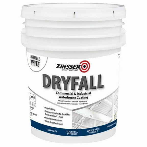 His Paint 33W01-5 5 gal Waterborne Eggshell Dryfall Gel, White