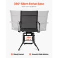 thumbnail image 3 of KFFKFF Hunting Chair with 360° Quiet Swivel, Foldable and Lightweight Portable Blind Seat, Durable Steel Frame Ground Stool with Armrests, Adjustable Carry Strap, Supports Up to 300 Lbs, 3 of 9