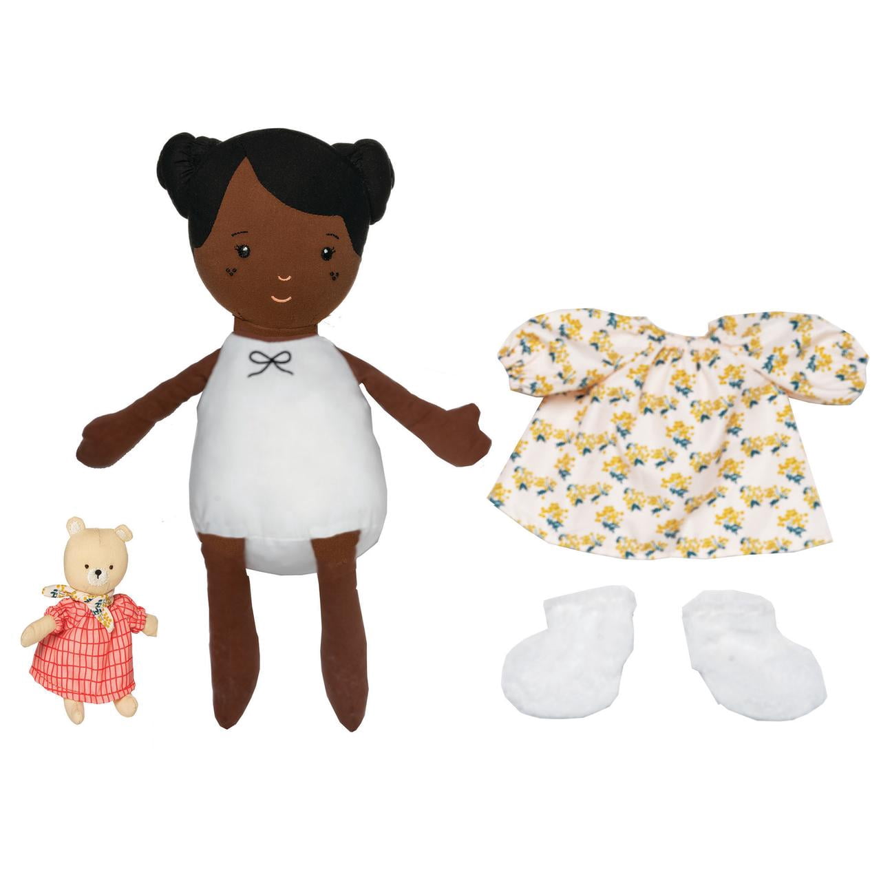 Manhattan Toy Playdate Friends Harper Machine Washable and Dryer Safe 14 Inch Doll with Companion Stuffed Animal