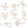 thumbnail image 5 of 40 Pack Wood Ocean Sea Animal Cutouts Unfinished Wooden Sea Animals Paint Crafts Wooden Ocean Sea Animal Hanging Ornaments DIY Sea Animal Craft Gift Tags for Home Party Decoration, 5 of 5