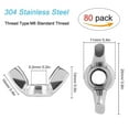 thumbnail image 5 of M6 Wing Nut Wing Nuts Metric Female Stainless Steel Wing Nut for DIY Fasteners 80 Pieces, 5 of 5