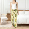 thumbnail image 5 of Pajama Pants Women - Yellow corn Wide Leg Lounge Pants Women PJ Pants Casual Comfy Sleepwear with Pocket, 5 of 5