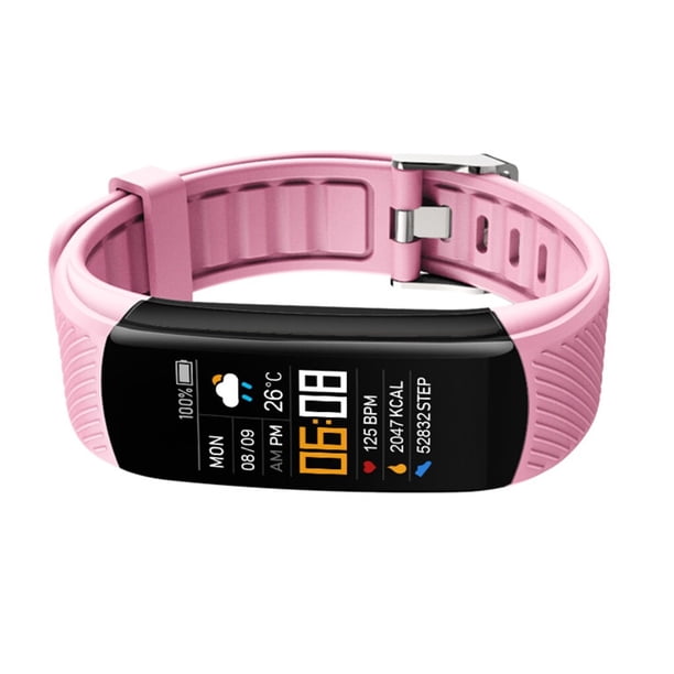 Reloj inteligente Bearachild 2021 medición de presión arterial podómetro impermeable rosa