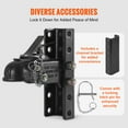 thumbnail image 5 of VEVOR Adjustable Trailer Coupler 5-Position Channel Bracket Kit 2-5/16" 15000LBS, 5 of 9
