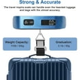 thumbnail image 5 of Luggage Scale, Portable Digital Hanging Baggage Scale for Travel, Suitcase Weight Scale with Rubber Paint, 110 Pounds, Battery Included, 5 of 13