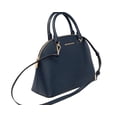 thumbnail image 3 of Michael Kors Large Emmy Leather Shoulder Dome Satchel Bag Navy New With Tags, 3 of 6