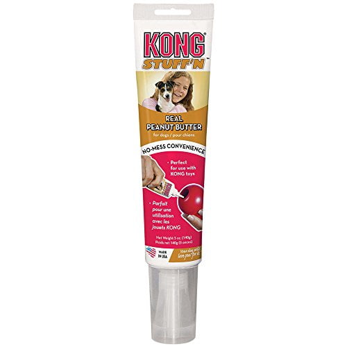 KONG - Stuffn Paste - Gâterie pour Chien avec de Vrais Ingrédients, Idéale pour Remplir les Jouets en Caoutchouc KONG - 5 Onces - Beurre d'Arachide