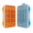 thumbnail image 4 of Nueva caja de almacenamiento de tornillos transparente portátil de 13 rejillas caja de herramientas de almacenamiento multifuncional de doble cara caja de plástico azul JFHHH pequeña, 4 of 5