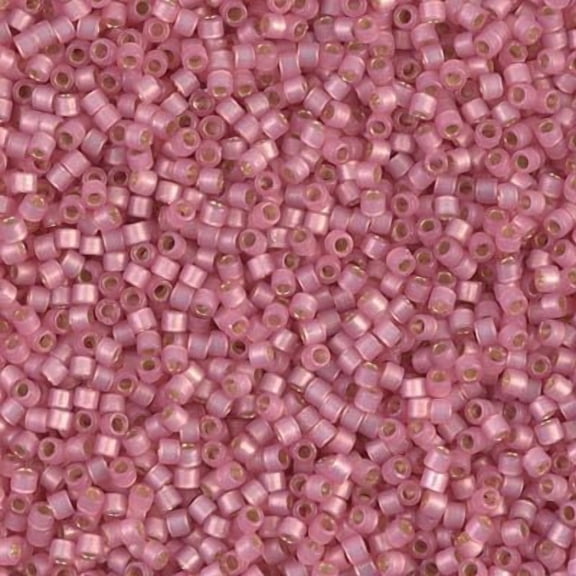 Miyuki Delica Seed Beads DB2189 11/0 Duracoat Silver Lined Honeysuckle Semi-Frosted 7.2 Grams