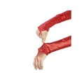 thumbnail image 5 of Women's Long Hook Finger Sequins Fingerless Arm Sleeves Shiny Bling Cosplay Gloves for Female Costume Vintage Opera Dance Party Red, 5 of 7