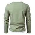 thumbnail image 4 of gakvbuo Henley Shirts For Men Long Sleeve Button Down Shirts Slim Fit Cotton Lightweight Basic Pullover T-Shirt Blouses, 4 of 7