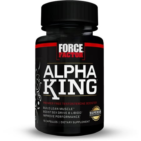 Force Factor Alpha King Free Testosterone Booster Featuring Alphafen Capsules, 15 (Best Testosterone Supplements For Men Over 40)