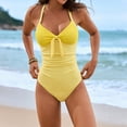 thumbnail image 1 of uikmnh Women's Solid Color Lace Monokini One Piece Swimsuit for Beach & Pool Size:XL, 1 of 7