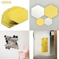 thumbnail image 2 of Gwong Decoración hogareña 12pcs espejo hexágono extraíble pegatinas de pared de acrílico arte DIY Decoración para el hogar Calcomanías Gwong 8103577, 2 of 6