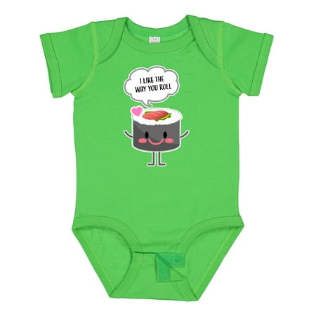 

Inktastic Sushi I Like the Way You Roll Gift Baby Boy or Baby Girl Bodysuit