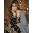 thumbnail image 3 of Stylish Women's Wear Designer Pakistani Indian Salwar Kameez Anarkali Lengha Suits ( Black, S - 38 ), 3 of 5